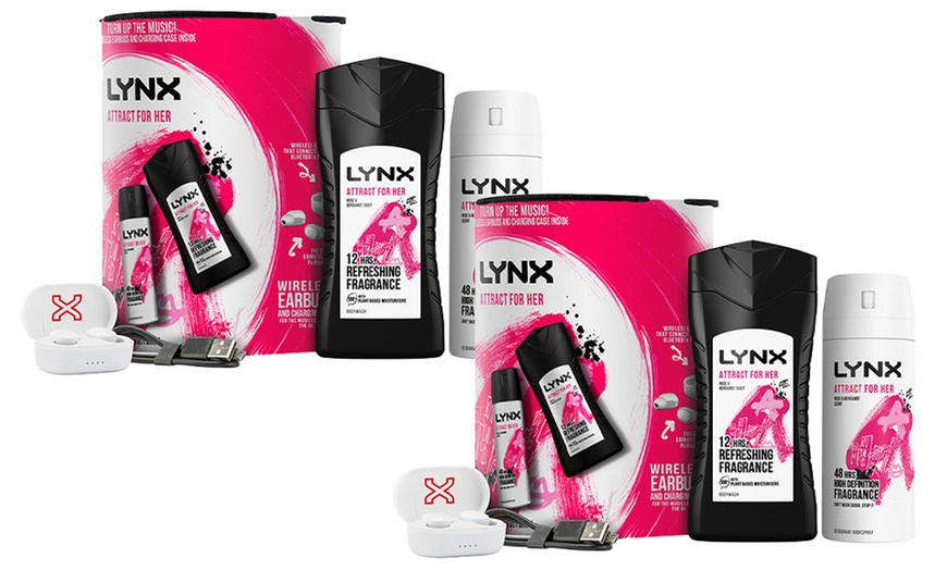 Image 2: Lynx Attract for Her Duo and Wireless Earbuds Gift Set