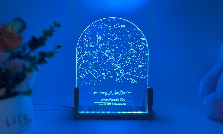 Image 8: Custom Constellation Star Map Night Light 