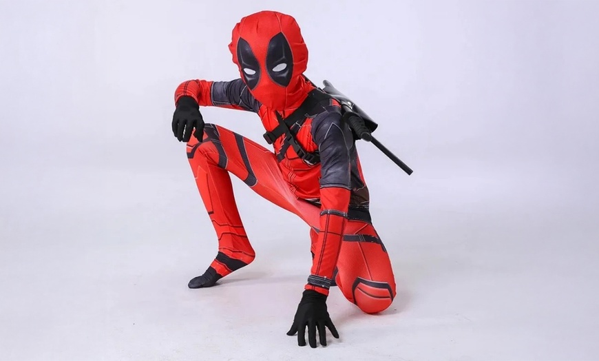 Image 4: Kids' Deadpool Inspired Costume