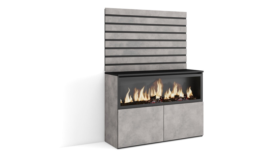 Image 6: Mueble para habitación con chimenea eléctrica
