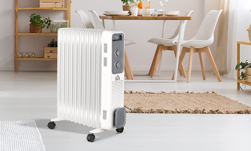 Up To 7% Off HomCom Oil Filled Portable Electric Heater w/ 3 Heat ...