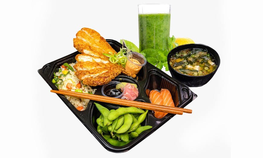 Image 4: Prawn/Chicken Bento Box With Miso Soup & Soft Drink Included