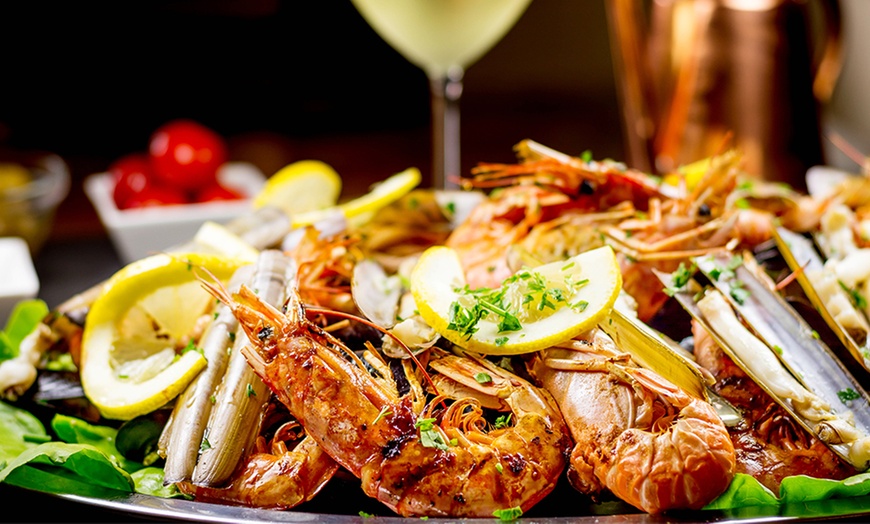 Image 1: Seafood Platter with Wine