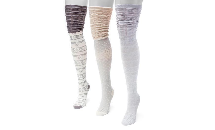 muk luks thigh high socks