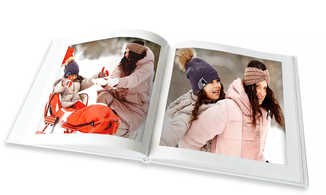 Quadratisches Hardcover-Fotoalbum 30 x 30 cm mit bis zu 144 Seiten