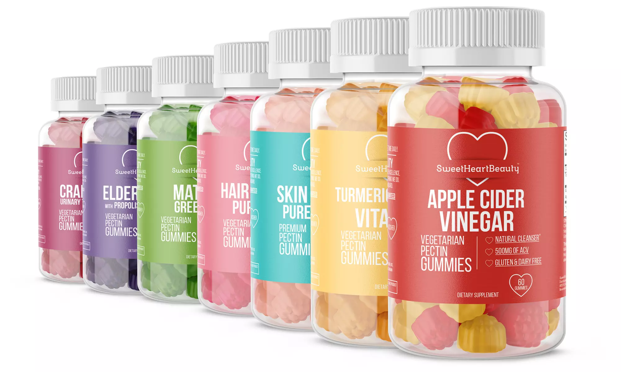 SweetHeart Beauty Gummy Vitamin Supplements Variety Pack (1- or 7- Pack) - Primary Image