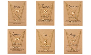 Three-Piece Zodiac Sign Necklace Set