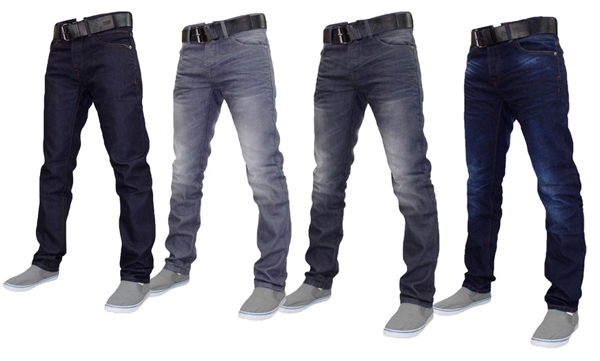 Image 1: Crosshatch Men's Denim Jeans