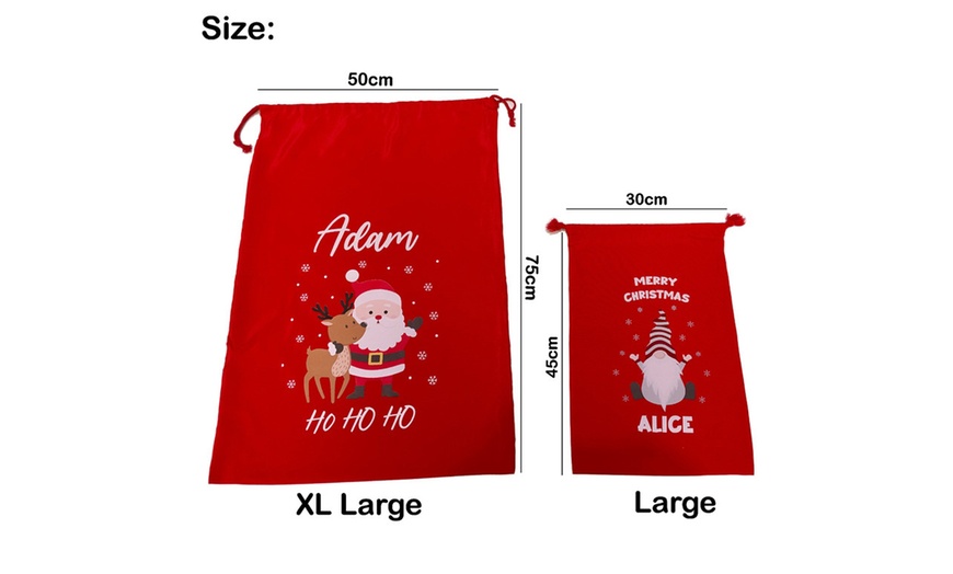 Image 5: Personalized Red Christmas Santa Sack 