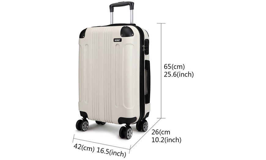 Image 14: One or a Set of Three Kono Corner Detail Suitcases