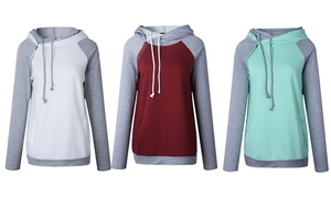 Women's Side-Zippered Ribbed Hoodie