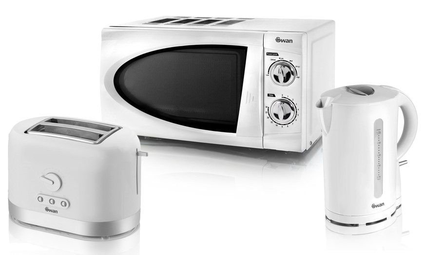 Image 1: Microwave, Kettle and Toaster 