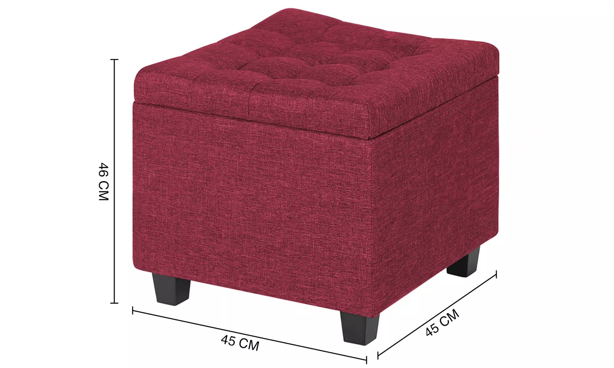 Pouf avec espace de rangement