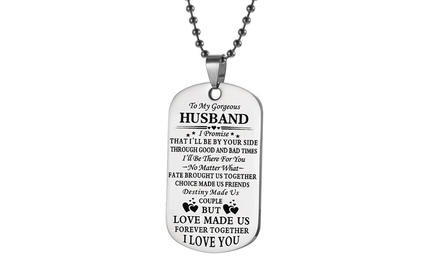 Image 4: Couple Dog Tag Necklace