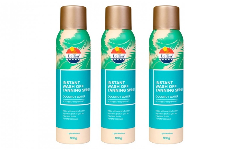 Image 1: 3x Le Tan Instant Wash-Off Spray