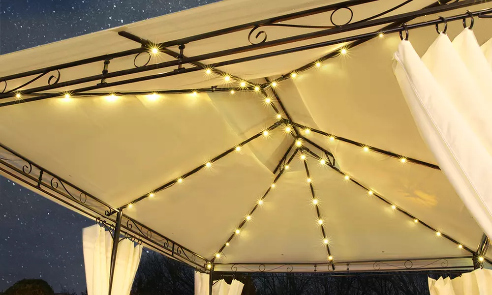 Swing&Harmonie LED-Pavillon Minzo mit LED-Solar-Beleuchtung