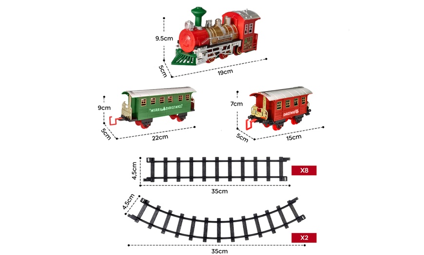 Image 6: Petit train de Noël miniature 13 pièces