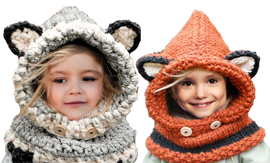 Image 5: Kids' Animal Hat and Scarf Set