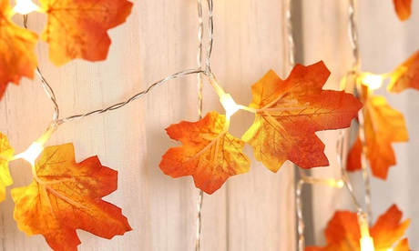 1 ou 2 guirlandes feuilles d'érable à 20 LED
