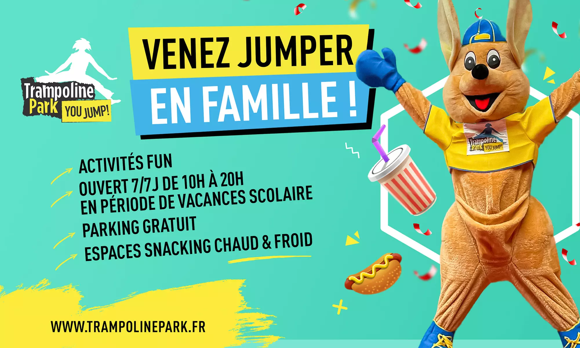 Session de 60 minutes ou en illimité pour 1 à 3 personnes au Trampoline Park (jusqu'à 46% de remise) - Primary Image