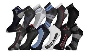 Men's Patterned Sport Socks (18-Pack)