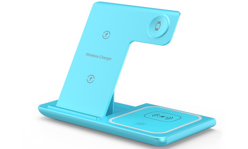 Image 6: 3 In 1 Wireless Portable Charger Stand