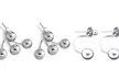 1, 2 ou 3 paires de boucles d'oreilles en argent sterling 925 massif - Second Medium