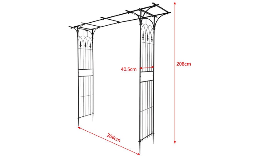 Image 23: Flat Roof Wrought Iron Wedding Arch