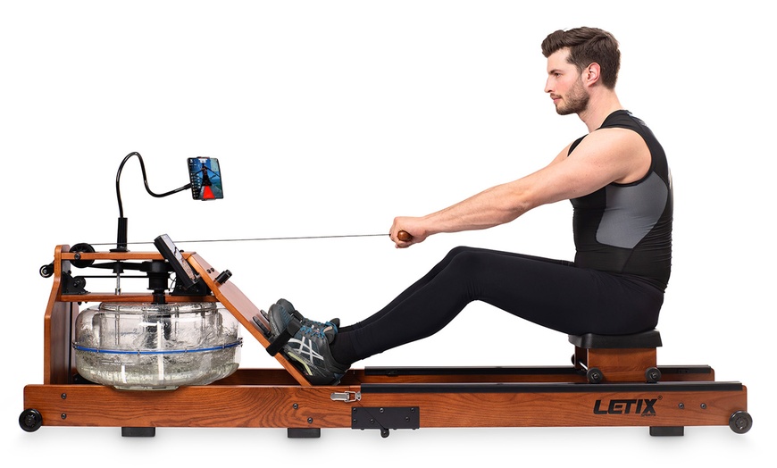 Image 2: Letix Aqua Rowing Machine