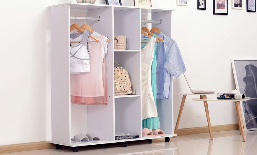 Image 4: HomCom Open Wardrobe