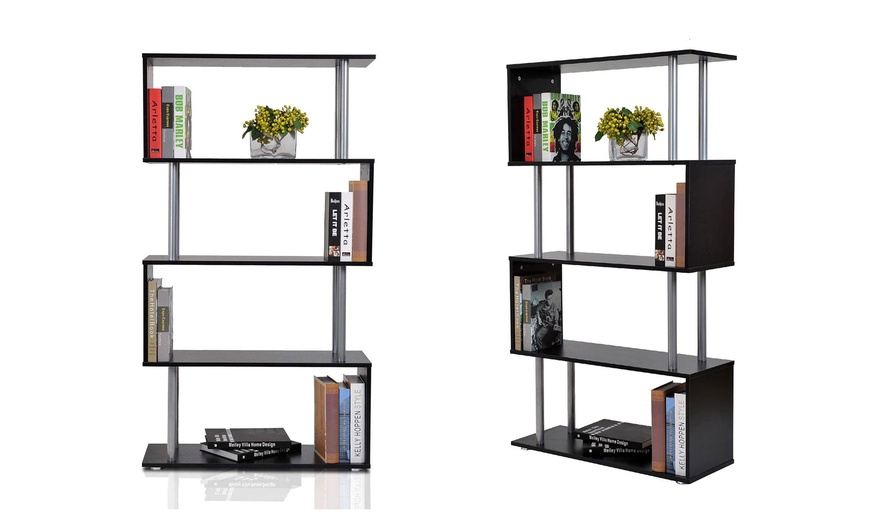 Image 8: Homcom S-Shape Bookshelf