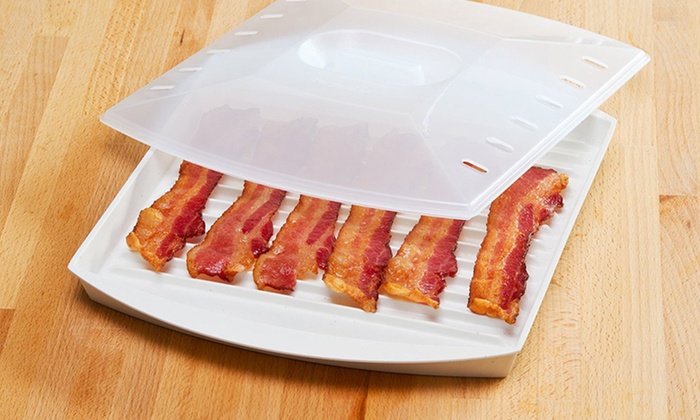 Microwave Bacon Grill with Cover | Groupon Goods