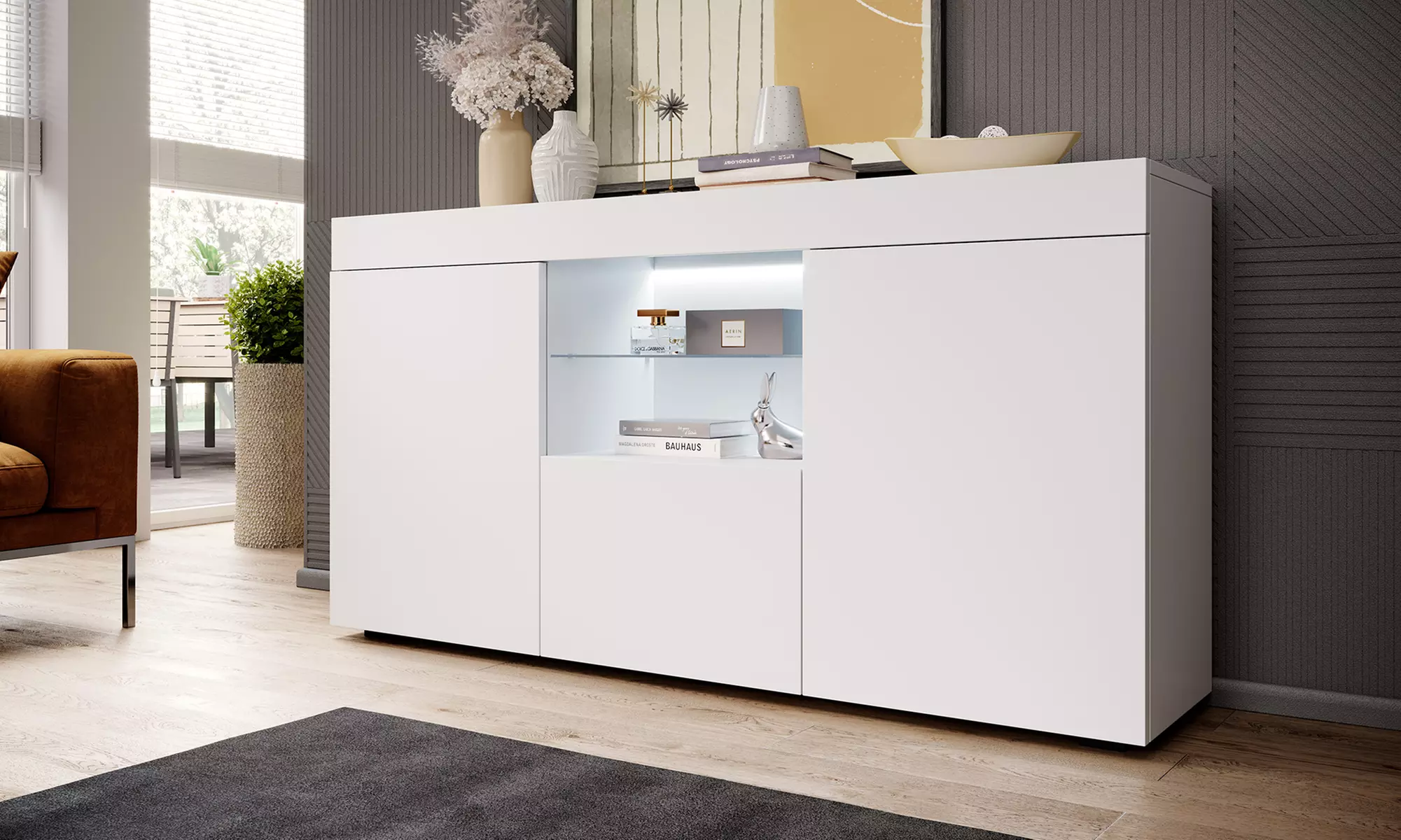 Mueble aparador con iluminación led, con envío gratuito - Primary Image