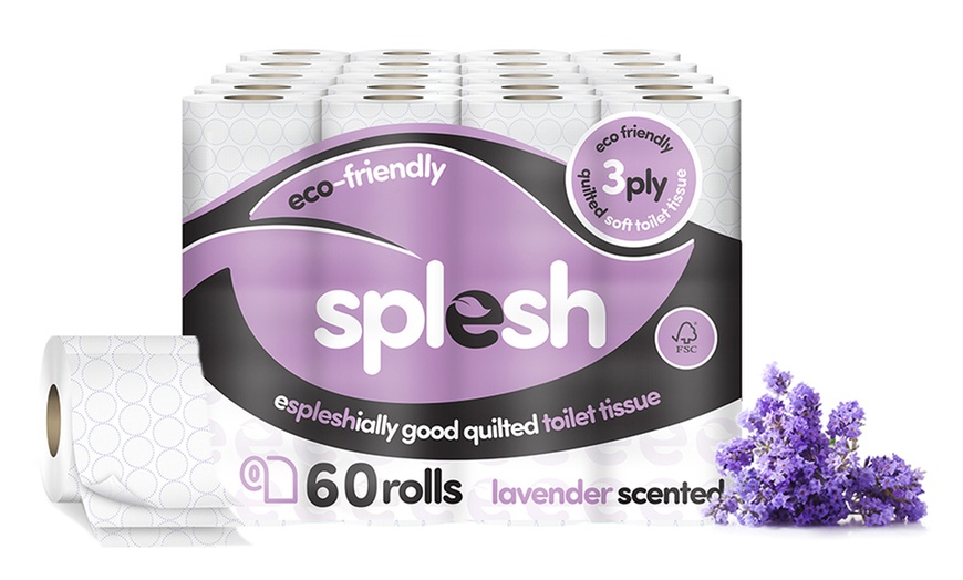 Image 8: Splesh Toilet Roll, Soft & Quilted Eco-Friendly Lavender