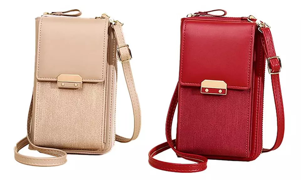 Sac à bandoulière pour téléphone en cuir PU