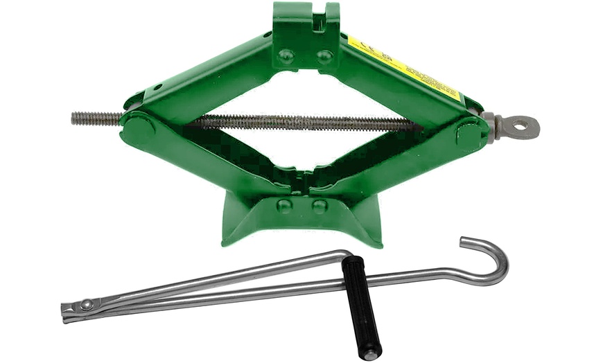 Image 2: Brookstone 1 Ton Scissor Jack 