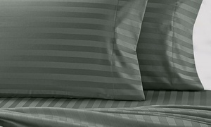 1000TC Microfibre Stripe Sheet Set