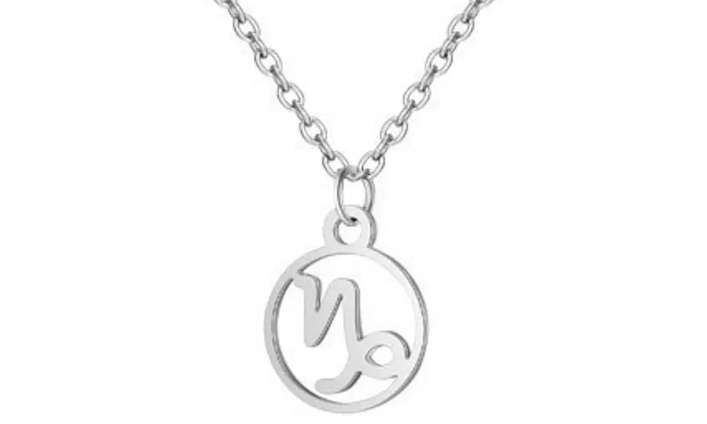Collier astrologique en acier inoxydable, doré ou argent