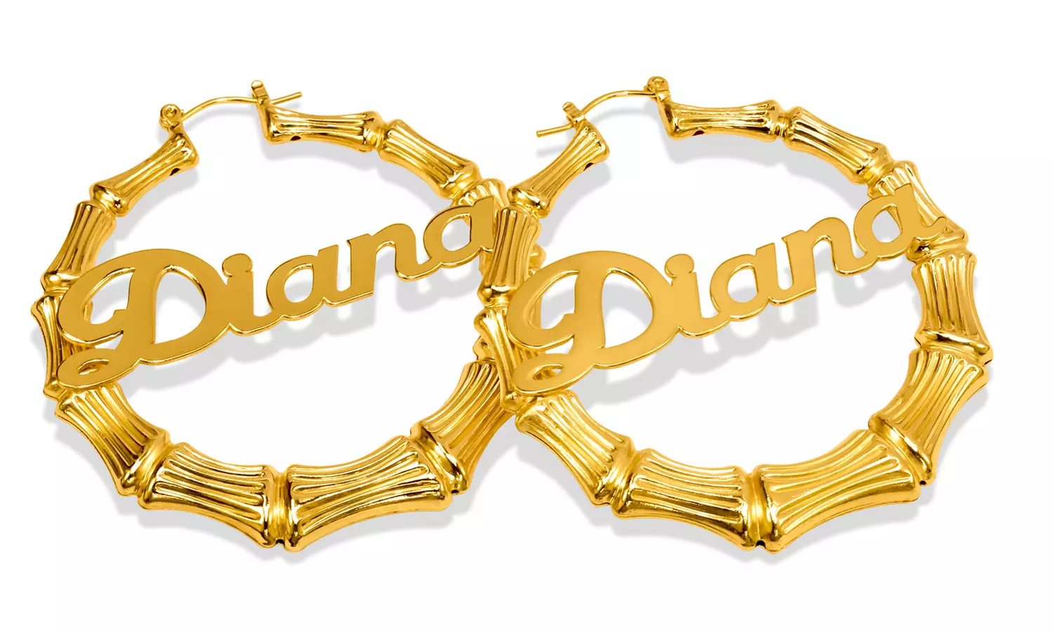 Up to 74% Off Custom Extra Large Bamboo Name Earrings