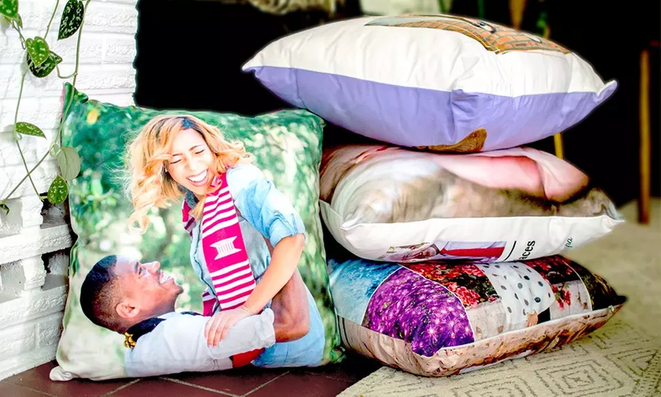 Customized Microsuede Pillow Covers from Collage.com (Up to 86% Off). Six Options Available. - Primary Image