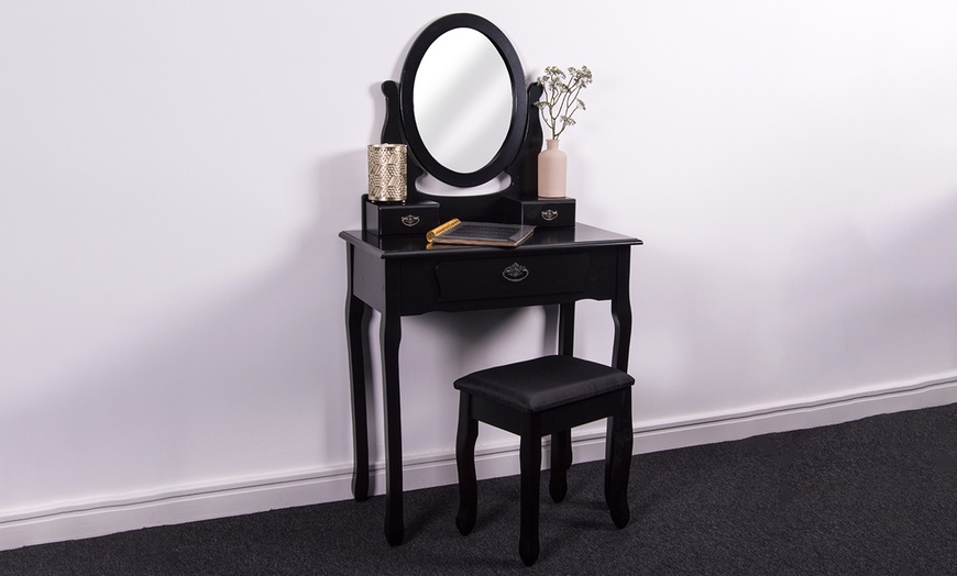 Image 8: Dressing Table with Stool Set