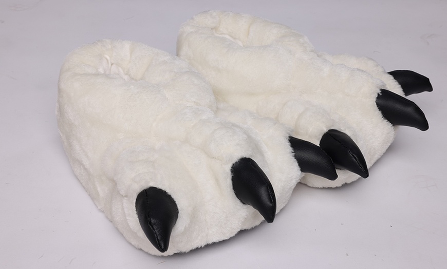 Image 29: Funny Claw Novelty Monster Foot Slippers