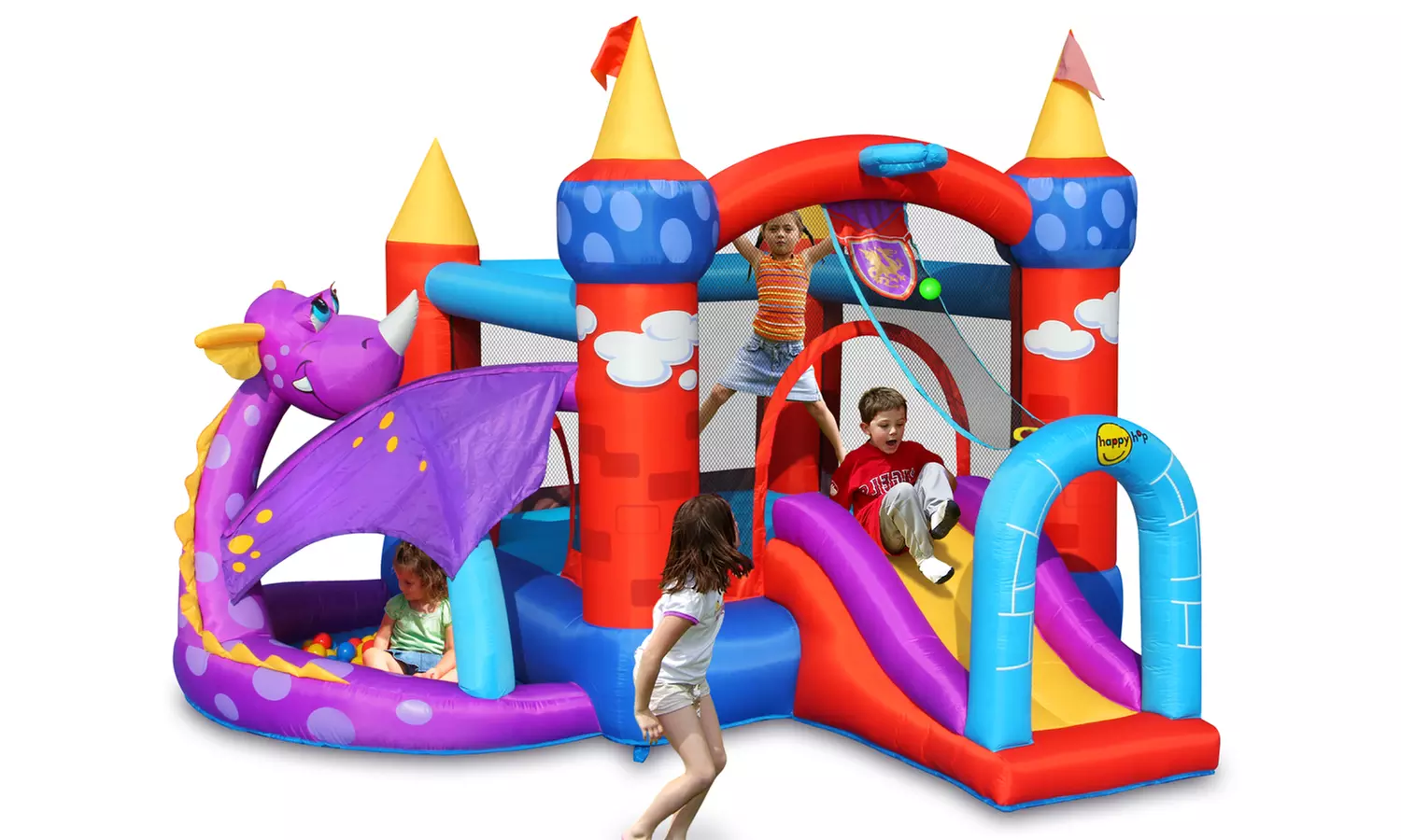 Aire de jeux gonflable Château du Dragon, livraison offerte - Primary Image