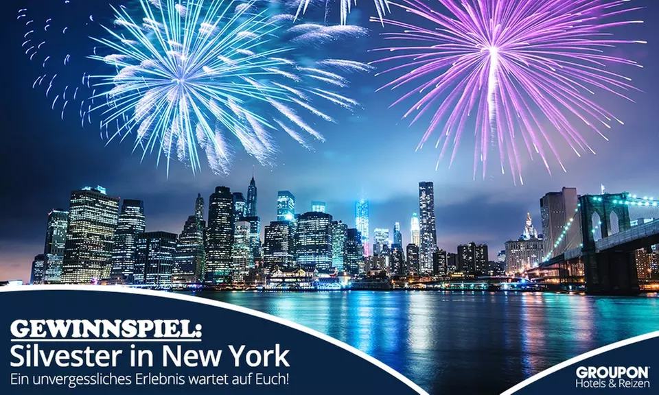 ✈Gewinnspiel: Silvester im Big Apple: Flug nach New York für Zwei und 3 Nächte in einem zentralen 4* Hotel in Manhattan - Primary Image