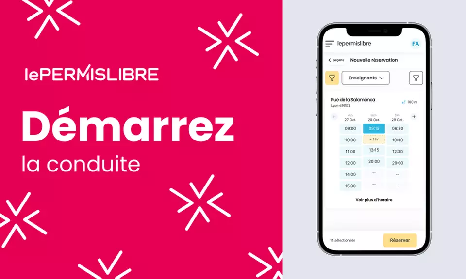 Pack permis avec code et heure de conduite avec Le Permis Libre