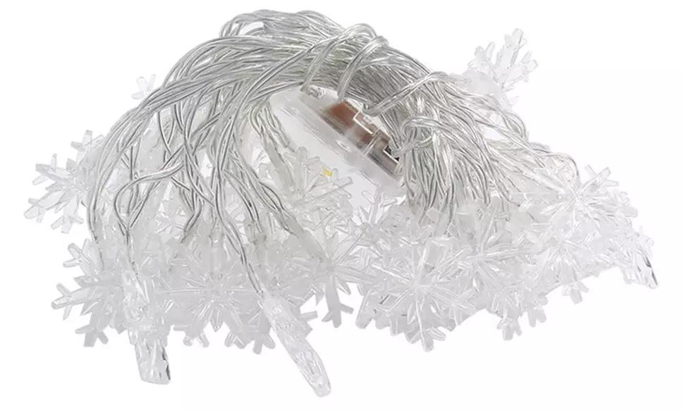 Guirnalda de luces en forma de copo de nieve