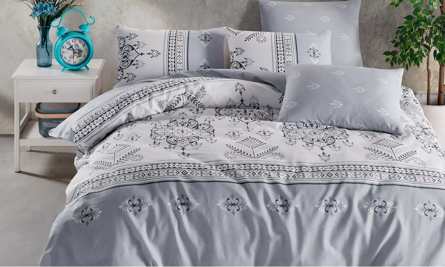 Juego de funda nórdica y 2 fundas de almohada para cama doble