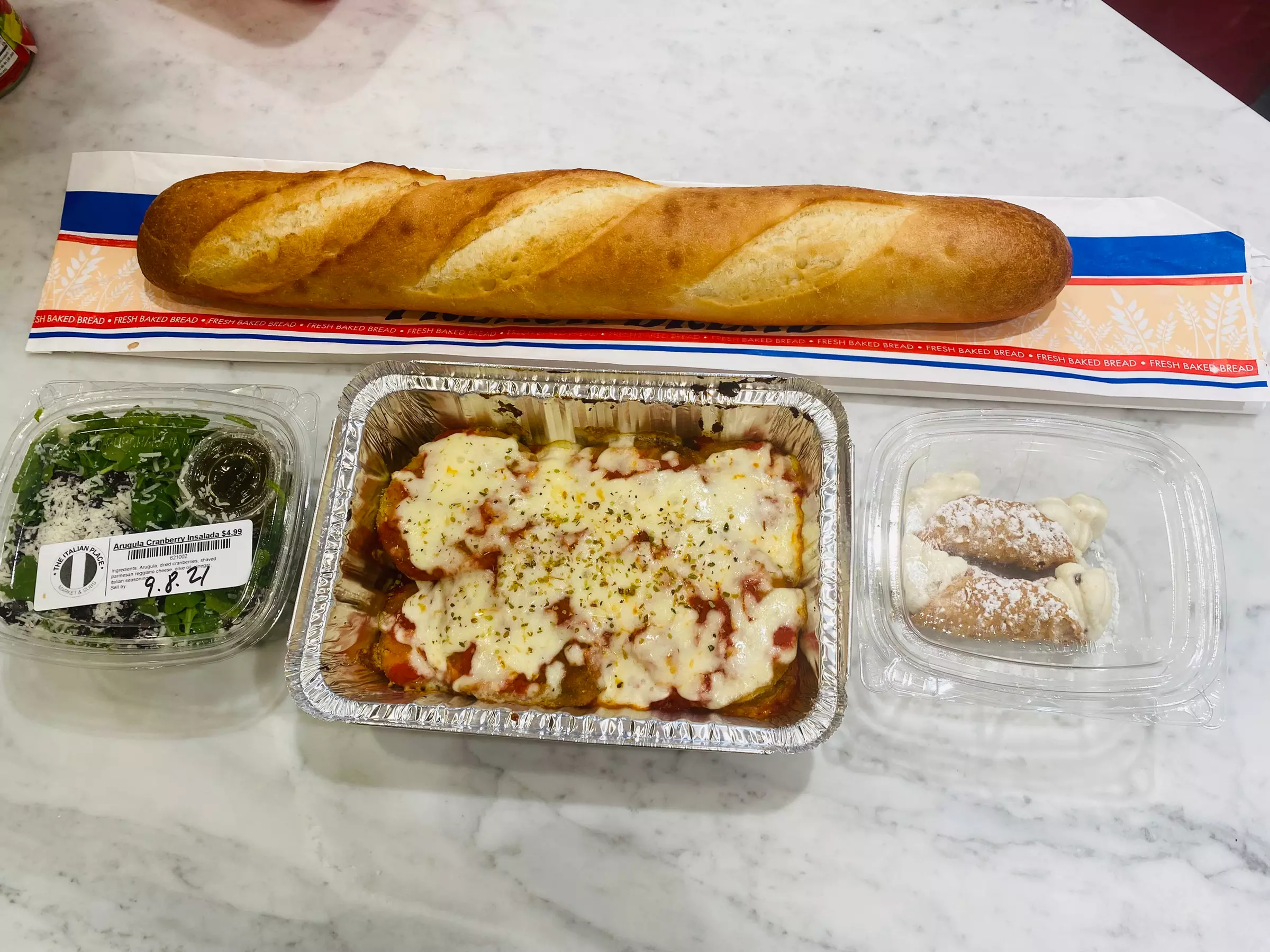 Pre-Made Eggplant or Chicken Parmesan Dinner for Two at The Italian Place, Takeout (Up to 28% Off) - Primary Image