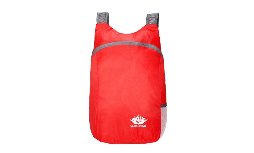 Image 3: Ultralight Foldable Water-Resistant Backpack