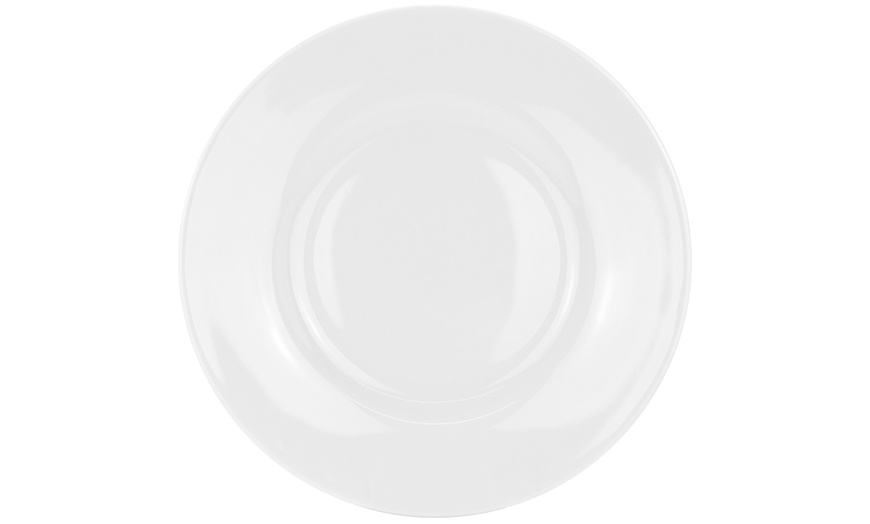 Image 4: Argon Tableware Set of 6 or 12 White Rimmed Plates